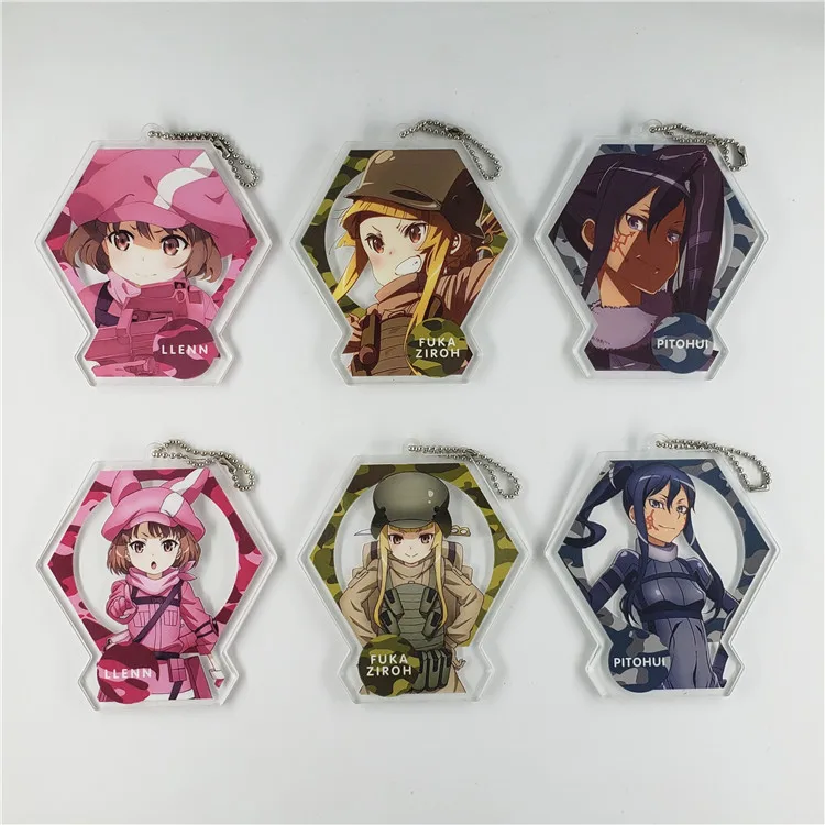 Sword Art Online Alternative Gun Gale Online GGO Anime Pitohui Llenn Fuka Ziroh Acrylic Keychain
Sword Art Online Alternative Gun Gale Online GGO Anime Pitohui Llenn Fuka Ziroh Acrylic Keychain