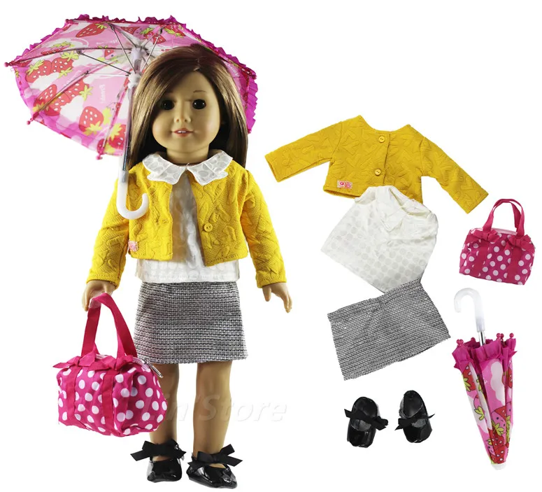 18 inch Doll Clothes Outfit Clothes+shoes+bag+umbrella+glasses for 18" Doll Clothes Many for Choice,18 inch doll accessories
18 inch Doll Clothes Outfit Clothes+shoes+bag+umbrella+glasses for 18" Doll Clothes Many for Choice,18 inch doll accessories
