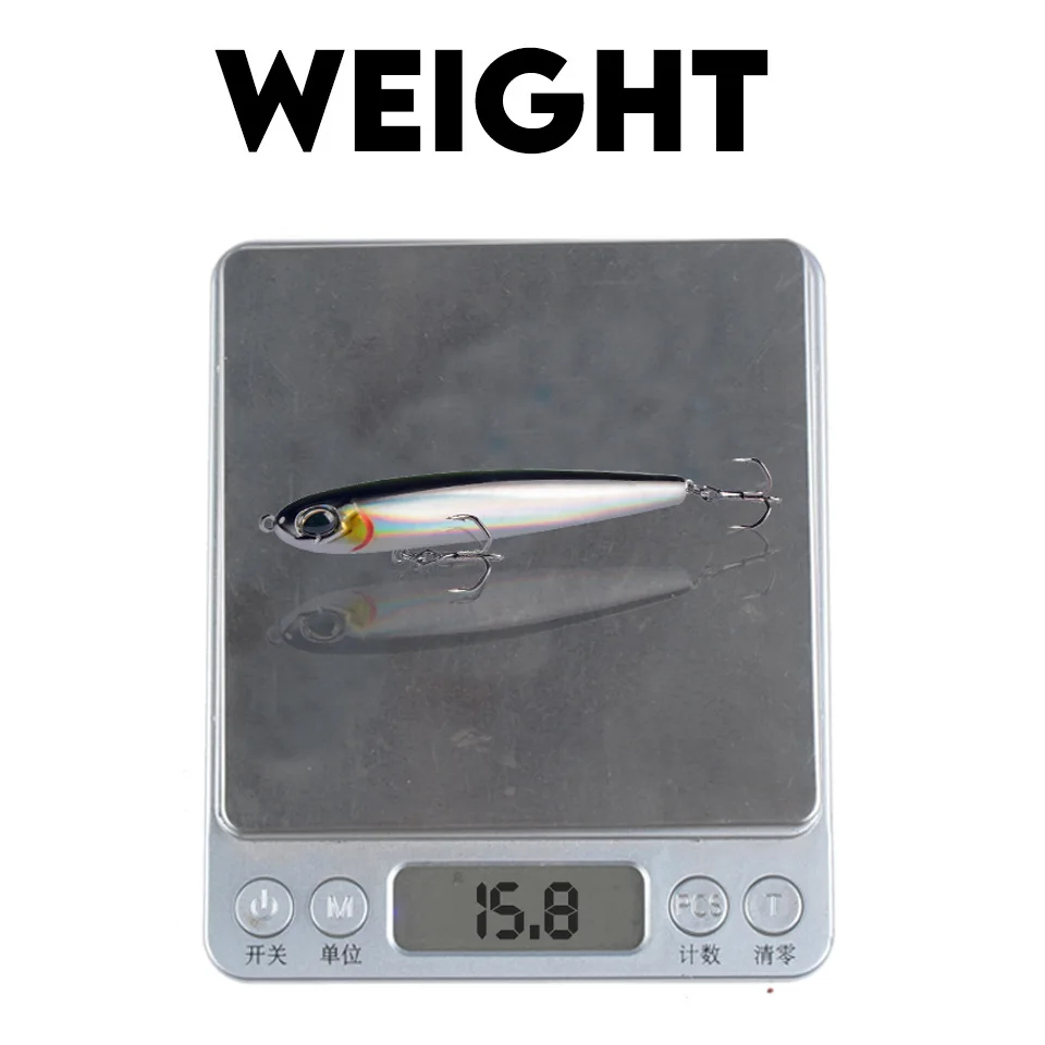 2021 Pencil Fishing Lure Sinking Weights 16g 110mm Winter Fishing Accessories Hooks Artificial Bait Goods Pike Lures Carp Fish
2021 Pencil Fishing Lure Sinking Weights 16g 110mm Winter Fishing Accessories Hooks Artificial Bait Goods Pike Lures Carp Fish