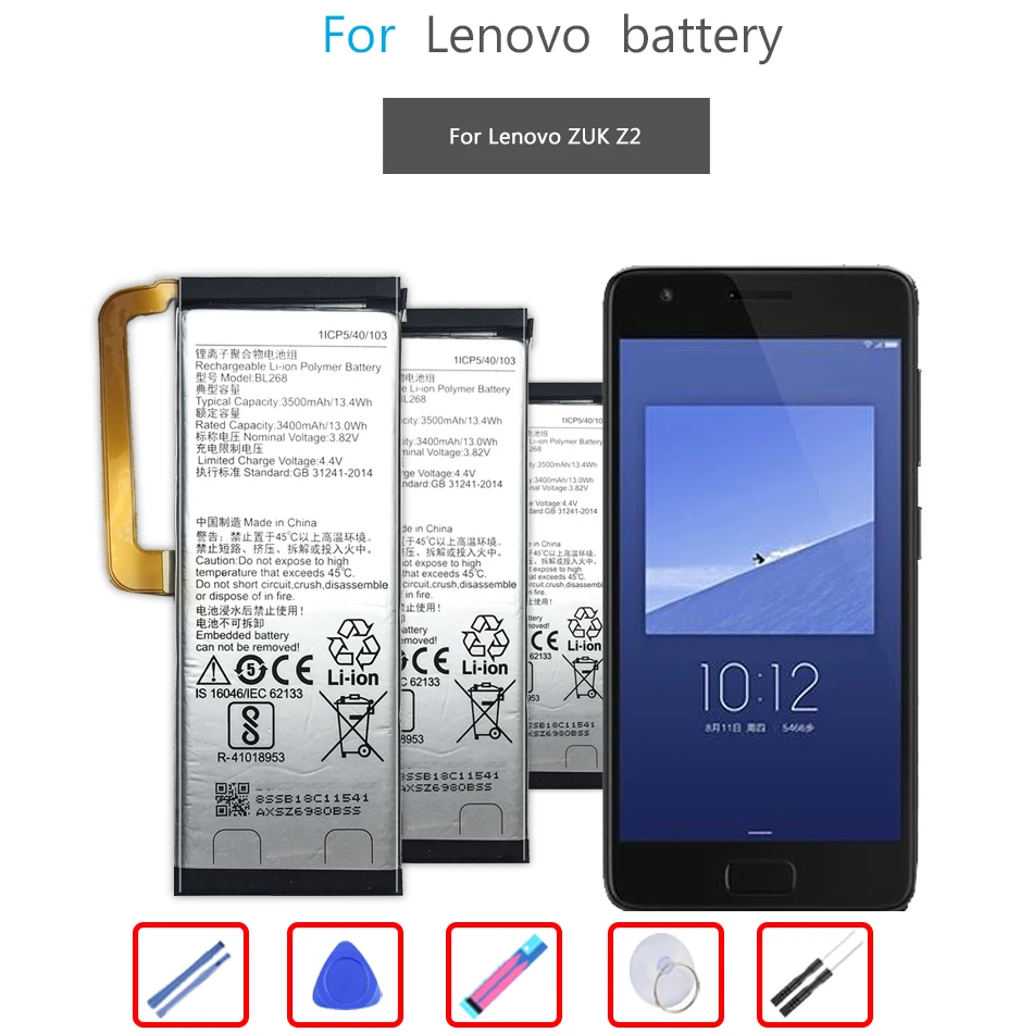 3500mAh BL268 Battery for Lenovo Zuk Z2 Z2131 BL 268 Cell Phone Bateria Batteries
3500mAh BL268 Battery for Lenovo Zuk Z2 Z2131 BL 268 Cell Phone Bateria Batteries