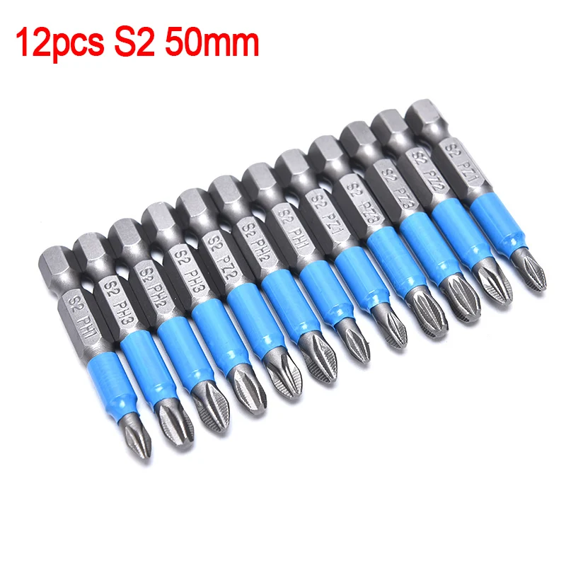 12pcs Anti Slip Electric Screwdriver Bits Hex Shank PH 50mm Single Side Drills Hand Tool Set
12pcs Anti Slip Electric Screwdriver Bits Hex Shank PH 50mm Single Side Drills Hand Tool Set