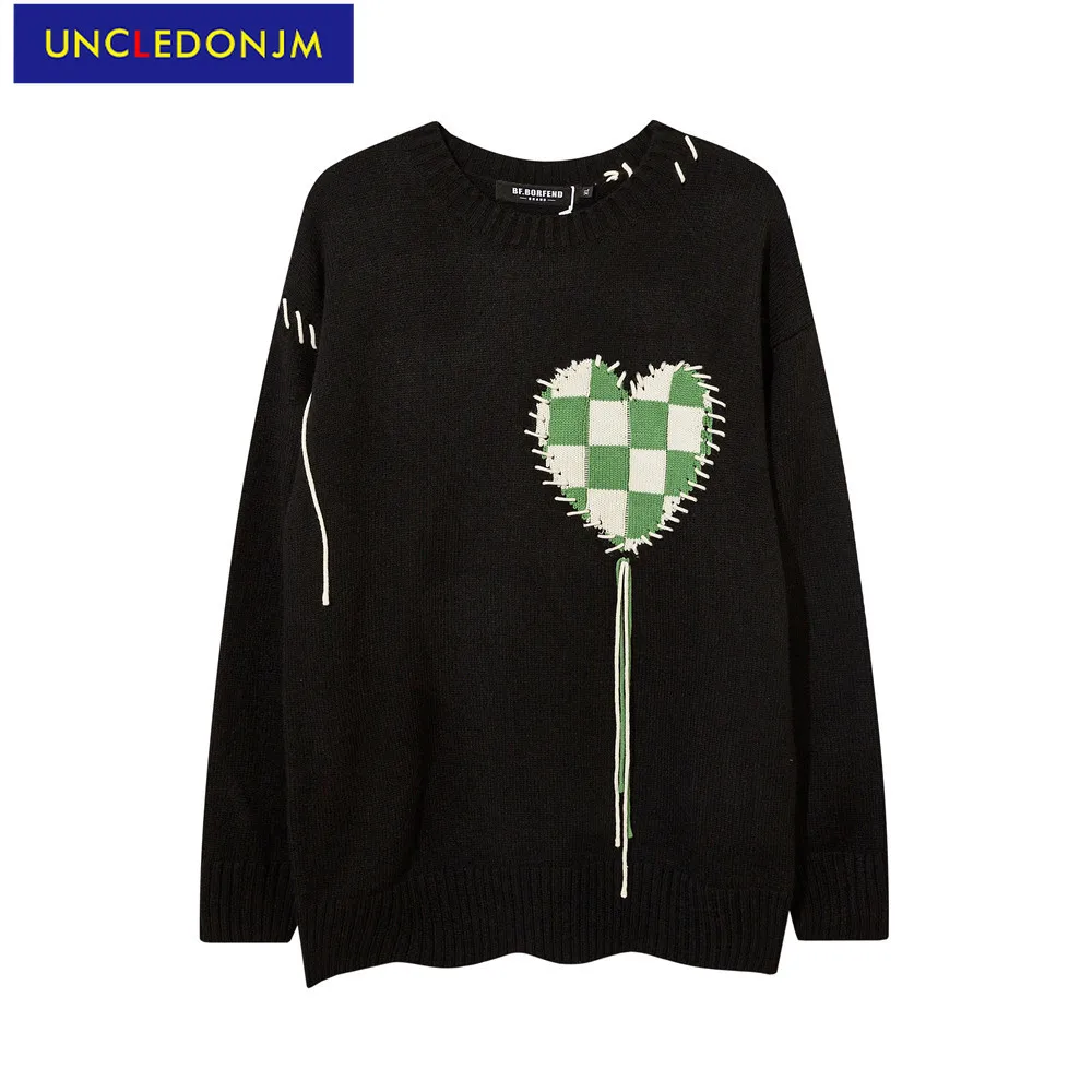 UNCLEDONJM hip hop heart patchwork knitted sweater men trendy Harajuku oversize sweater autumn casual couple pullover C711
UNCLEDONJM hip hop heart patchwork knitted sweater men trendy Harajuku oversize sweater autumn casual couple pullover C711