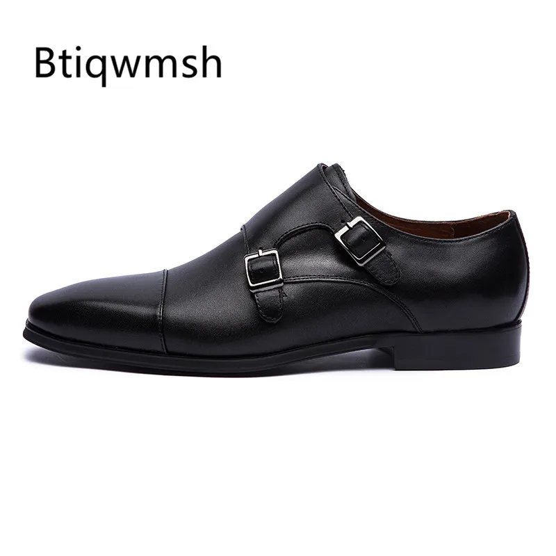 Brow Real Leather Men Shoes Pointed Toe Double Buckle Decor Flat Shoes For Male formal leather shoes
Brow Real Leather Men Shoes Pointed Toe Double Buckle Decor Flat Shoes For Male formal leather shoes