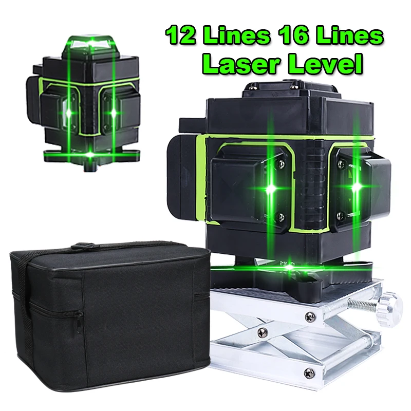 3D 4D Laser Level 360 Rotate Auto Self-Leveling Green Line Laser Level Laser Tape Measure Vertical & Horizontal Measure Tool
3D 4D Laser Level 360 Rotate Auto Self-Leveling Green Line Laser Level Laser Tape Measure Vertical & Horizontal Measure Tool