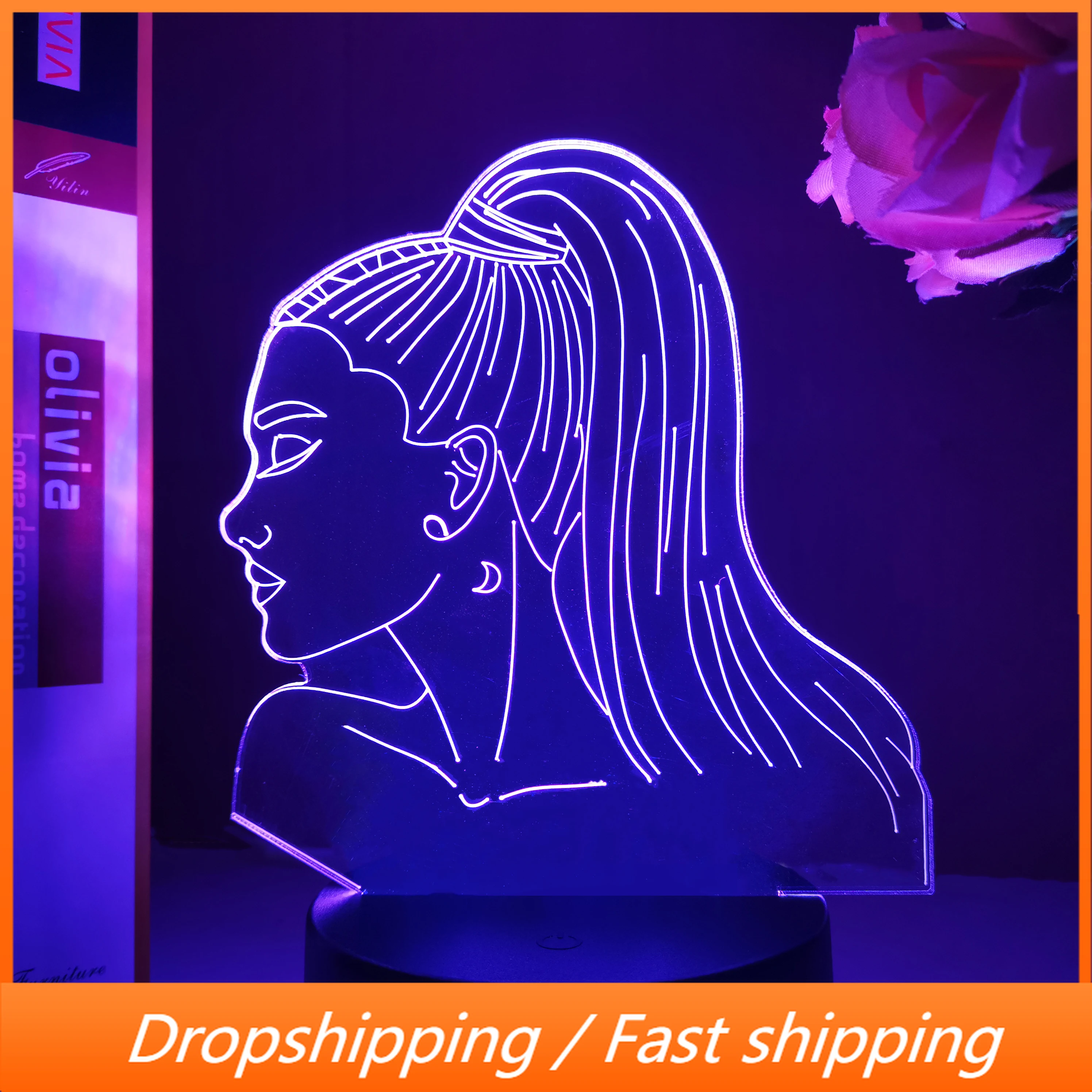 3d Night Light Singer Ariana Grande Gift for Fans Bedroom Decor Light Led Touch Usb Table Lamp Color Battery Powered Night Light
3d Night Light Singer Ariana Grande Gift for Fans Bedroom Decor Light Led Touch Usb Table Lamp Color Battery Powered Night Light