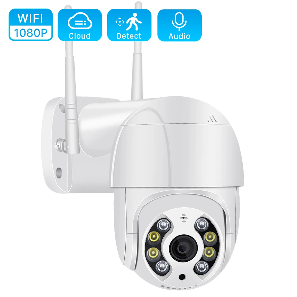 1080P Wifi PTZ Camera H.265 2MP Auto Tracking Speed Dome Outdoor Wireless Camera Two Way Audio Home CCTV Surveillance IP Camera
1080P Wifi PTZ Camera H.265 2MP Auto Tracking Speed Dome Outdoor Wireless Camera Two Way Audio Home CCTV Surveillance IP Camera