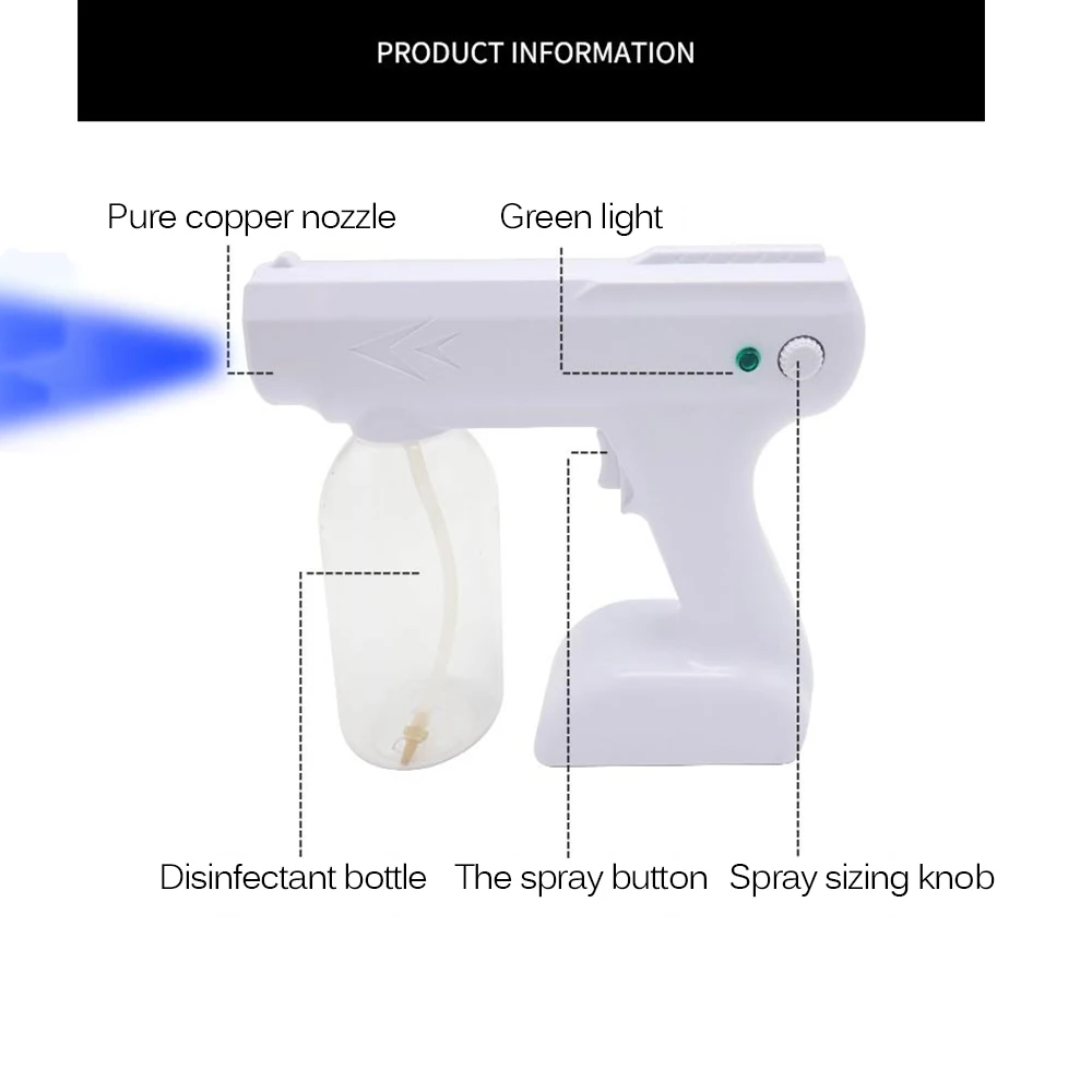 Handheld Electric Nano Atomization Fogger Cordless Disinfection Sprayer Machine G92B Cordless Disinfecting Fogger Machine
Handheld Electric Nano Atomization Fogger Cordless Disinfection Sprayer Machine G92B Cordless Disinfecting Fogger Machine