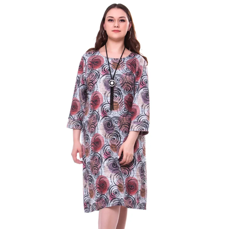 P&N Summer Women Dress Large Plus Size Loose O Neck Long Knee Length Three Quarter Sleeve Casual Paisley Print Dress F6869
P&N Summer Women Dress Large Plus Size Loose O Neck Long Knee Length Three Quarter Sleeve Casual Paisley Print Dress F6869