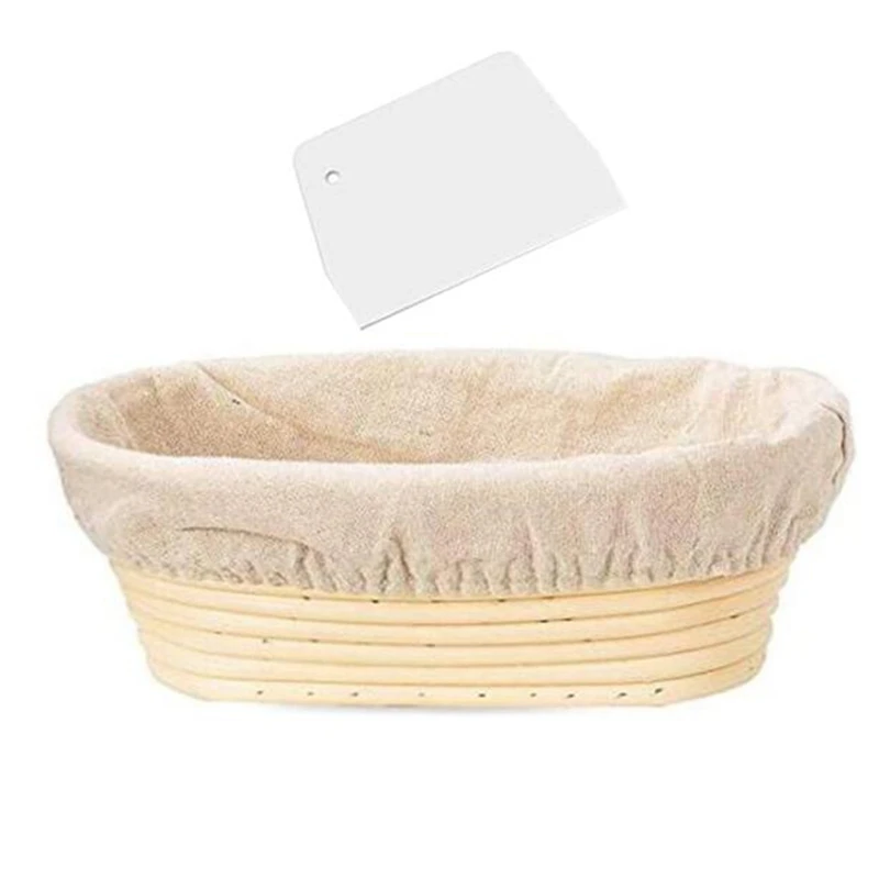 10 Inch Oval Shaped Bread Banneton Proofing Basket - Baking Dough Bowl Gifts for Bakers Proving Baskets for Sourdough Lame Bread
10 Inch Oval Shaped Bread Banneton Proofing Basket - Baking Dough Bowl Gifts for Bakers Proving Baskets for Sourdough Lame Bread