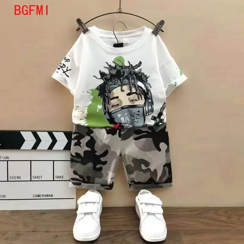 Boys cotton jacket + camouflage shorts printed casual sports short-sleeved set kids summer clothes baby handsome two-piece suit
Boys cotton jacket + camouflage shorts printed casual sports short-sleeved set kids summer clothes baby handsome two-piece suit