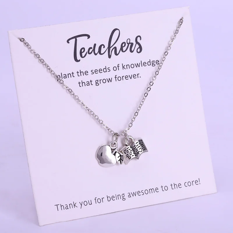 Apple Charm Teachers Teacher Love to Teach Necklaces Back to School Teachers' Day Gift
Apple Charm Teachers Teacher Love to Teach Necklaces Back to School Teachers' Day Gift