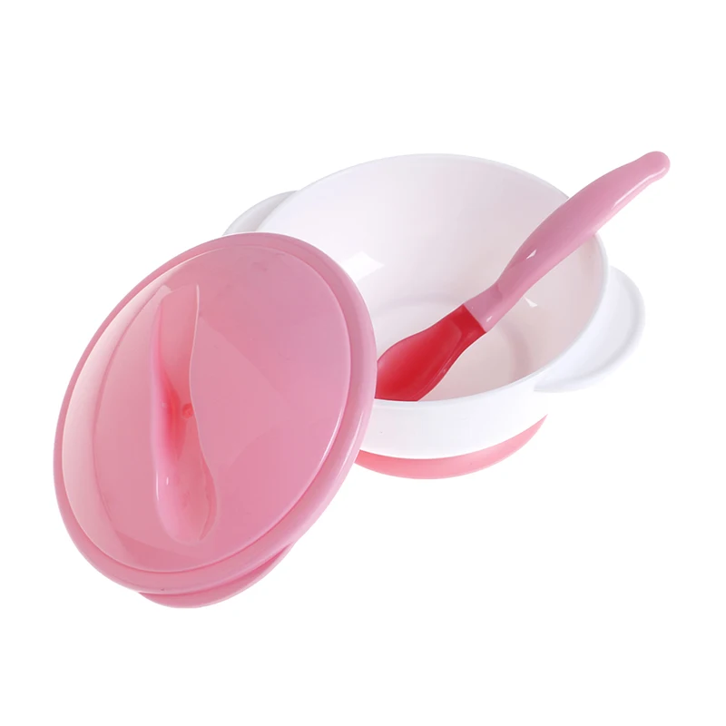 1pc Baby feeding suction bowl set slip-resistant tableware with sensing spoon 
1pc Baby feeding suction bowl set slip-resistant tableware with sensing spoon