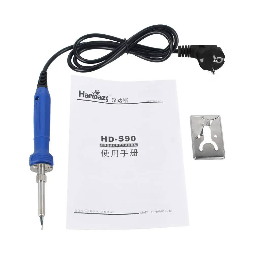 HD-S90 Digital Adjustable Temperature Electric Soldering Iron Internal Heating Soldering 110V 220V 90W With Solder Iron Tip 5pcs 
HD-S90 Digital Adjustable Temperature Electric Soldering Iron Internal Heating Soldering 110V 220V 90W With Solder Iron Tip 5pcs