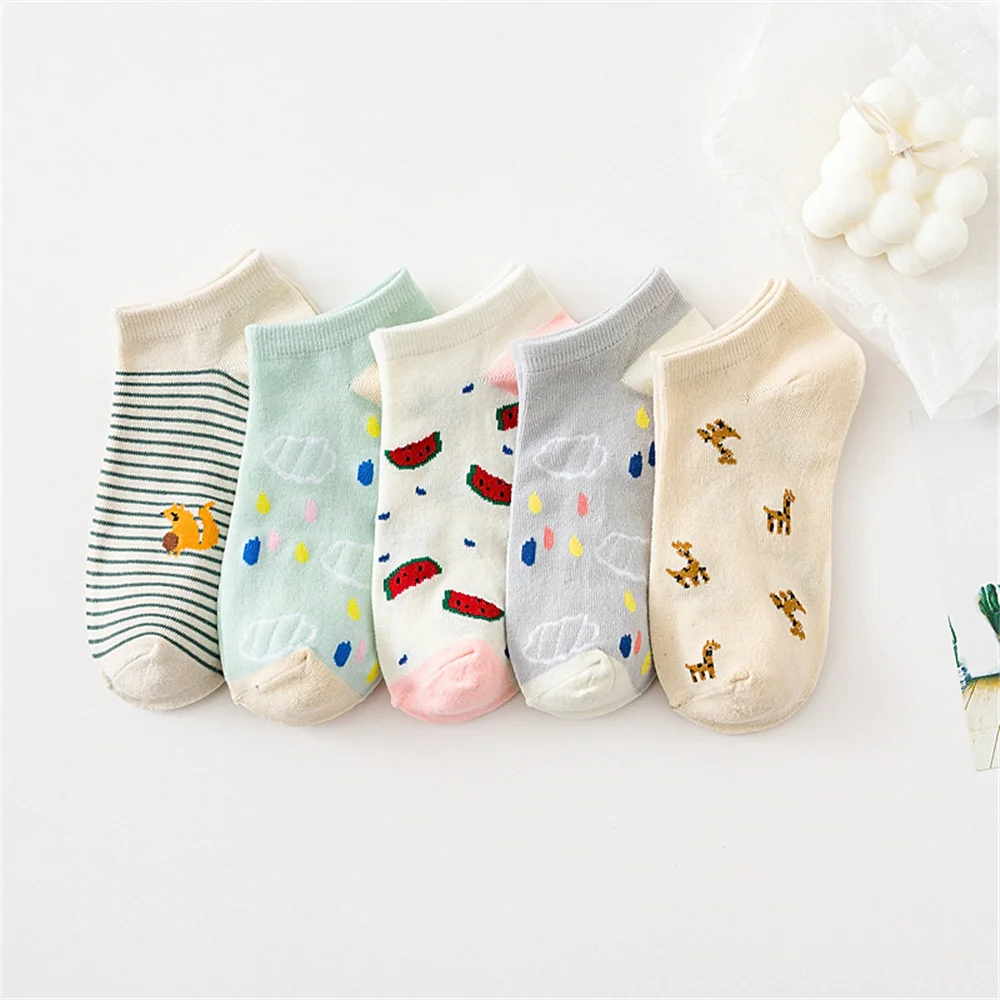 2021 New 5 Pairs Each Set Of Women's Socks Fashion Casual Pure Cotton Cute Girl Socks Printed Animal Cat Bear Ankle Socks
2021 New 5 Pairs Each Set Of Women's Socks Fashion Casual Pure Cotton Cute Girl Socks Printed Animal Cat Bear Ankle Socks
