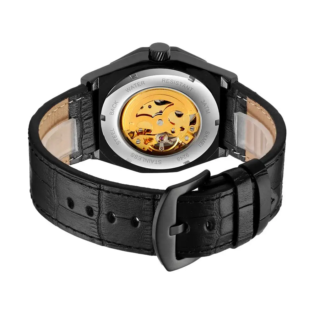 SKMEI Metal Tourbillon Automatic Watch Punk Luminous Pointer Genuine Leather Strap Skeleton Mechanical Watch For Men Gift 9248
SKMEI Metal Tourbillon Automatic Watch Punk Luminous Pointer Genuine Leather Strap Skeleton Mechanical Watch For Men Gift 9248