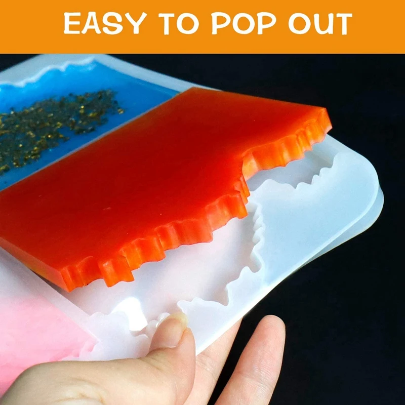 Coaster Silicone Molds - 2 PCS Flexible Molds Irregular Square Round Coaster Epoxy Resin Mold for Making Cup Mats
Coaster Silicone Molds - 2 PCS Flexible Molds Irregular Square Round Coaster Epoxy Resin Mold for Making Cup Mats