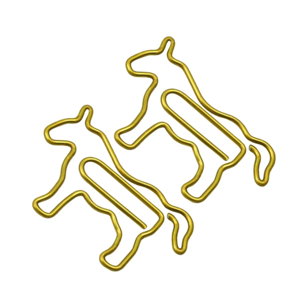 30pcs Adorable Horse Shaped Paper Clips Creative Bookmarks Paper Clamp Needles for Home Office School (Golden Horse)
30pcs Adorable Horse Shaped Paper Clips Creative Bookmarks Paper Clamp Needles for Home Office School (Golden Horse)