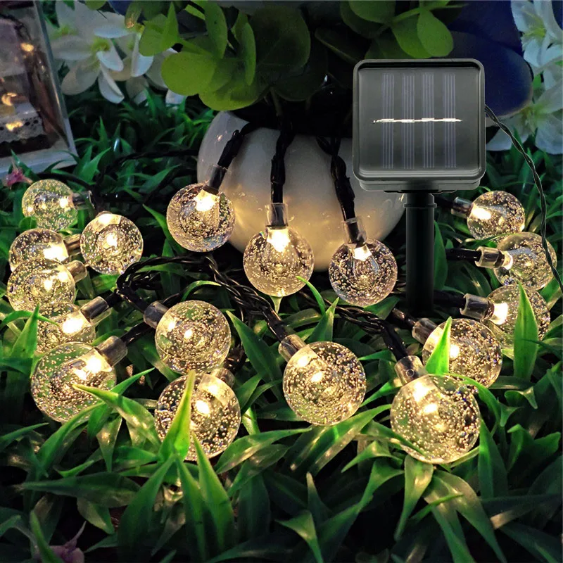 Solar Powered LED String Light Multicolor Crystal Ball Fairy Lights outdoor garden landscape lamp decoration Lighting
Solar Powered LED String Light Multicolor Crystal Ball Fairy Lights outdoor garden landscape lamp decoration Lighting