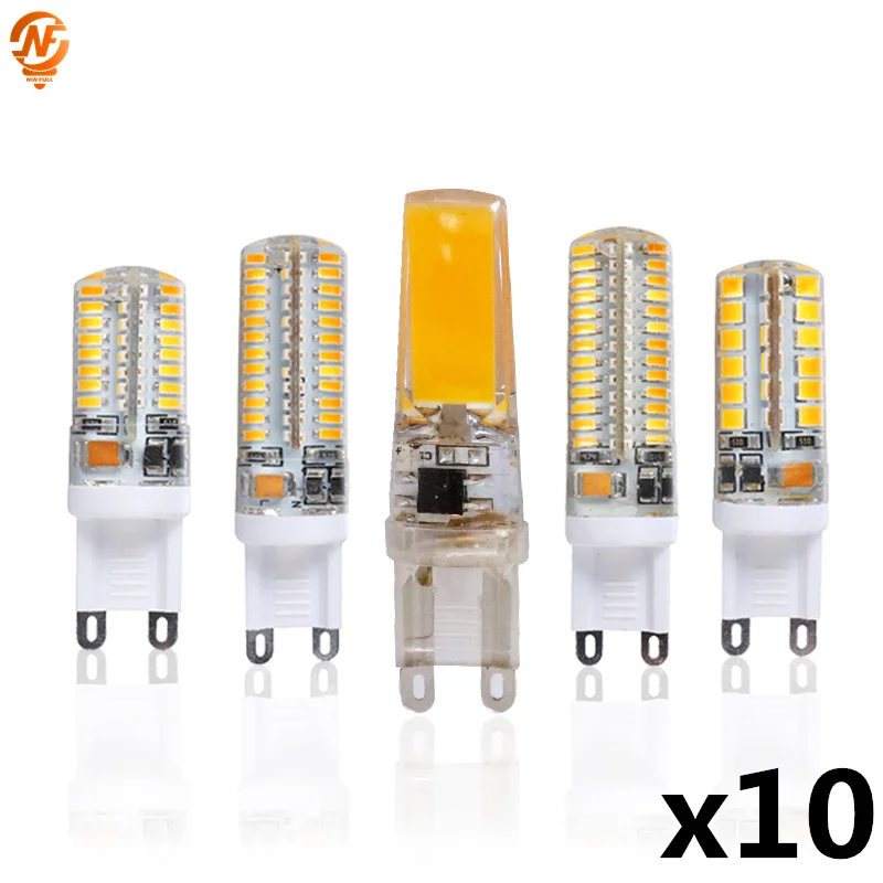 

10pcs/lot G9 LED Lamp 6W 7W 9W 10W 12W Corn Bulb AC 220V SMD 2835 3014 2508 Lampada LED light 360 degrees Replace Halogen Lamp
