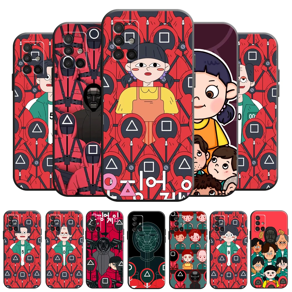 Popular Movie Squid Game Cases for Samsung A21S A217F A31 A315F A52 A52S A72 A32 A22 A42 M42 5G 4G Liquid Silicone Cover Funda
Popular Movie Squid Game Cases for Samsung A21S A217F A31 A315F A52 A52S A72 A32 A22 A42 M42 5G 4G Liquid Silicone Cover Funda