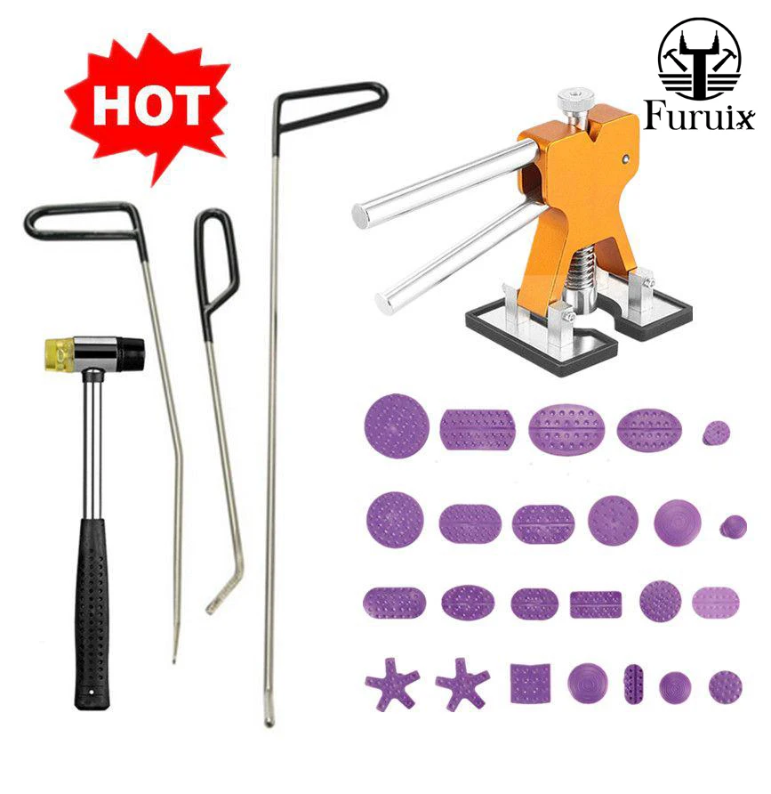 Furuix Dent Removal Rods Tools Kit Removal Paintless Car Dent Repair Rods Kit for Car Body Door Dings Hail Damage Repair
Furuix Dent Removal Rods Tools Kit Removal Paintless Car Dent Repair Rods Kit for Car Body Door Dings Hail Damage Repair