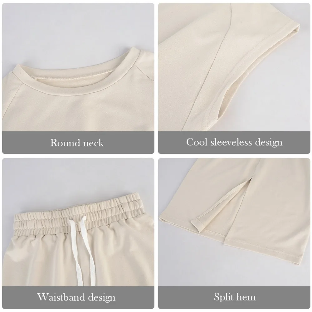 Office Lady Elegant Skirt Suits Summer Fashion Sleeveless Tops And Casual Drawstring Skirts Outfits Women Print Two Piece Sets
Office Lady Elegant Skirt Suits Summer Fashion Sleeveless Tops And Casual Drawstring Skirts Outfits Women Print Two Piece Sets