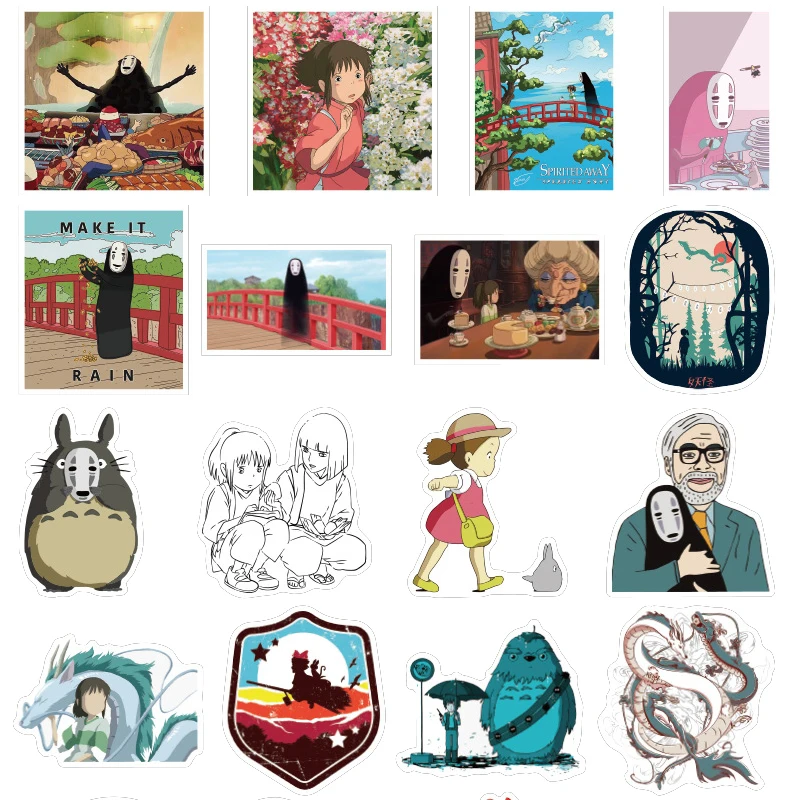 50pcs/set Cartoon Anime Spirited Away Stickers for Children Girl Stationery Water Bottle Laptop Skateboard Guitar Cute Sticker
50pcs/set Cartoon Anime Spirited Away Stickers for Children Girl Stationery Water Bottle Laptop Skateboard Guitar Cute Sticker