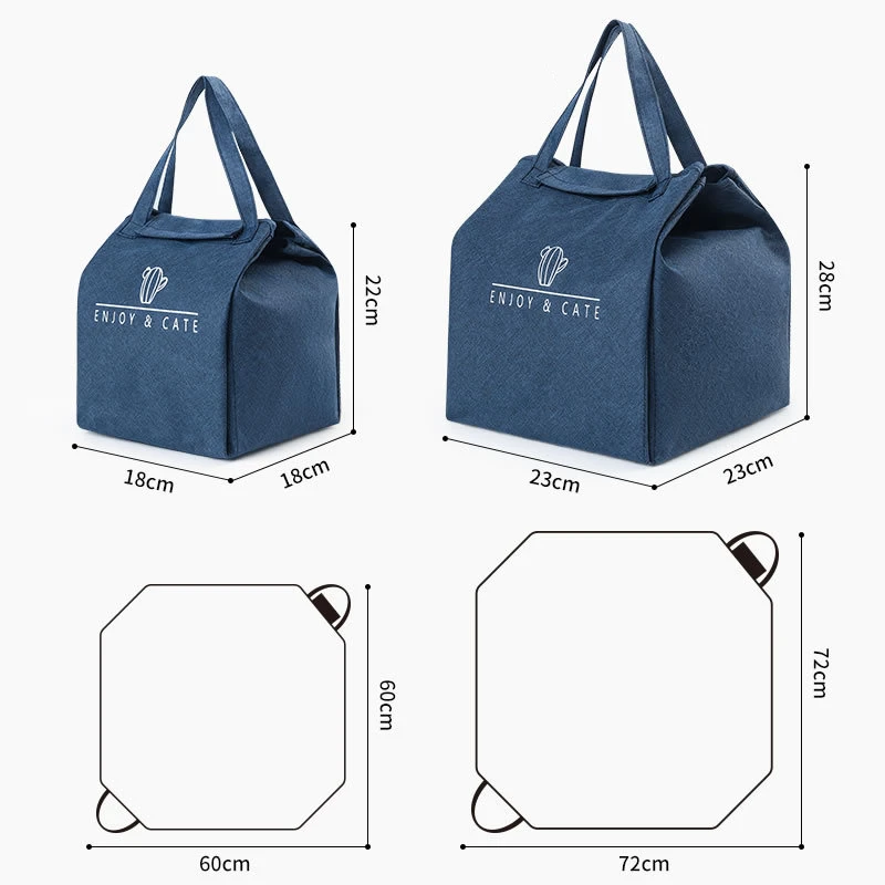 Foldable Portable Lunch Box Bag Waterproof Oxford Cloth Food Thermal Cooler Storage Tote Picnic Mat Handbags For Women Kids
Foldable Portable Lunch Box Bag Waterproof Oxford Cloth Food Thermal Cooler Storage Tote Picnic Mat Handbags For Women Kids
