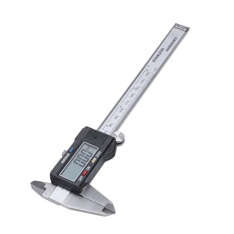 Silver 6 "/ 150mm Digital Electronic King Foot Caliber Large LCD Screen Tool Minimeter
Silver 6 "/ 150mm Digital Electronic King Foot Caliber Large LCD Screen Tool Minimeter