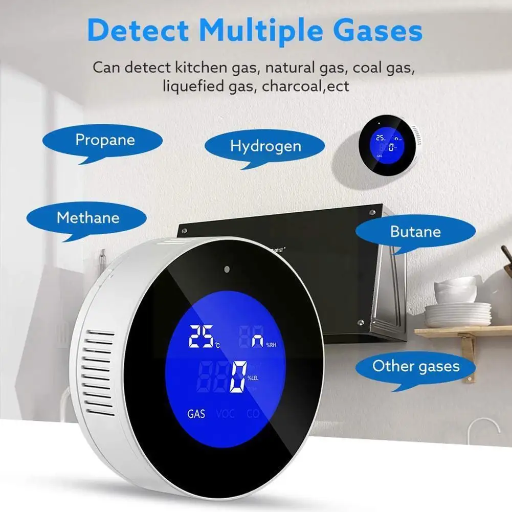 WiFi Natural Gas Leak Detection Alarm Gas Temperature LCD Sensor L7I5
WiFi Natural Gas Leak Detection Alarm Gas Temperature LCD Sensor L7I5