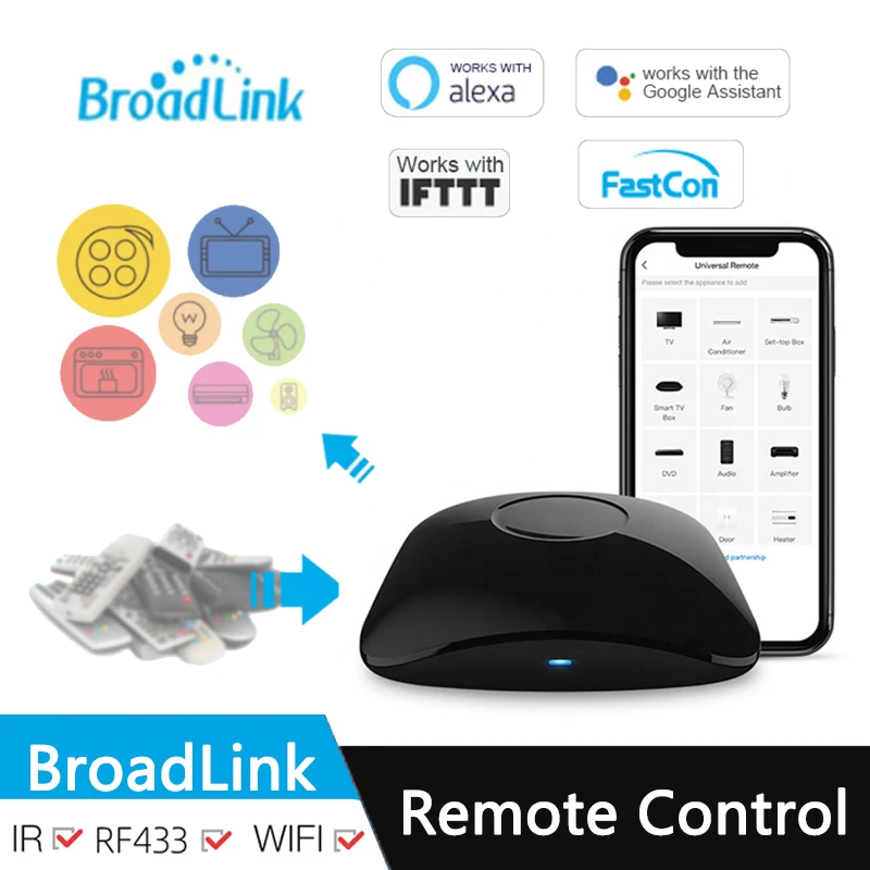 Пульт дистанционного управления Broadlink RM4 Pro, универсальный инфракрасный пульт дистанционного управления с Wi-Fi, RF для Alexa, Google Assistant, Smart Home, TV/DVD/...
Пульт дистанционного управления Broadlink RM4 Pro, универсальный инфракрасный пульт дистанционного управления с Wi-Fi, RF для Alexa, Google Assistant, Smart Home, TV/DVD/...