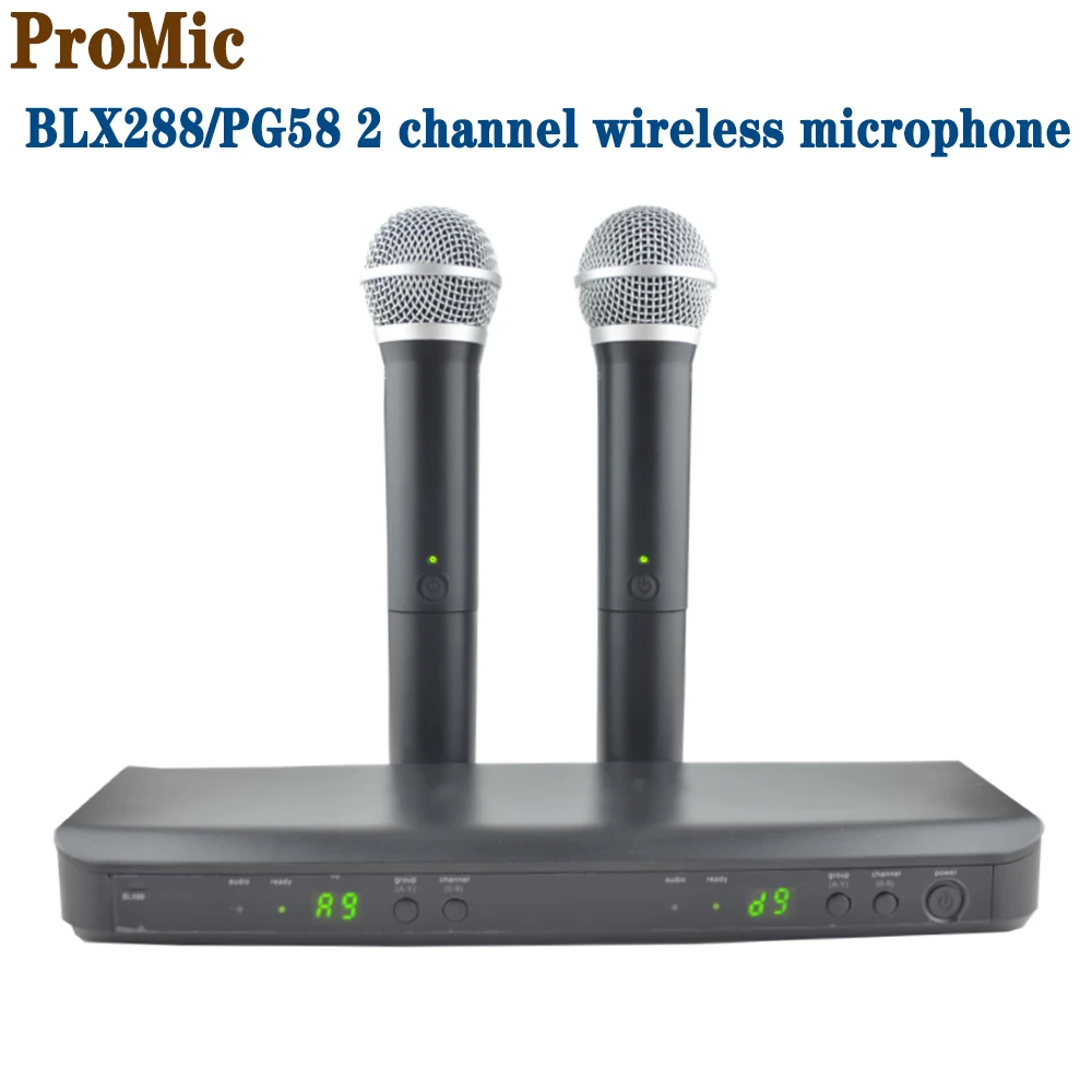 BLX288/PG58 2 channel wireless microphone with PG58 handheld microphone,BLX288 professional UHF PLL true diversity wireless mic
BLX288/PG58 2 channel wireless microphone with PG58 handheld microphone,BLX288 professional UHF PLL true diversity wireless mic