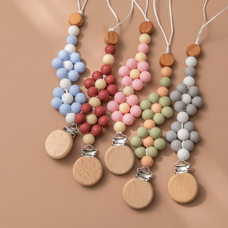 1Pcs Baby Silicone Pacifier Chain Teeting Chains Pacifier clip Beads Beech Wooden Clips Wood Teether Tiny Rod Kids Dummy Clips
1Pcs Baby Silicone Pacifier Chain Teeting Chains Pacifier clip Beads Beech Wooden Clips Wood Teether Tiny Rod Kids Dummy Clips