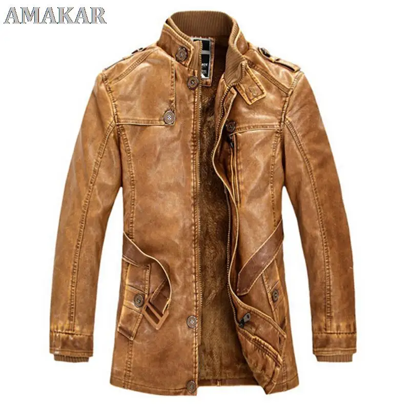 Высококачественная кожаная мужская куртка, облегающие теплые мотоциклетные байкерские куртки из промытой кожи, пальто с воротником-стойко...
Высококачественная кожаная мужская куртка, облегающие теплые мотоциклетные байкерские куртки из промытой кожи, пальто с воротником-стойко...