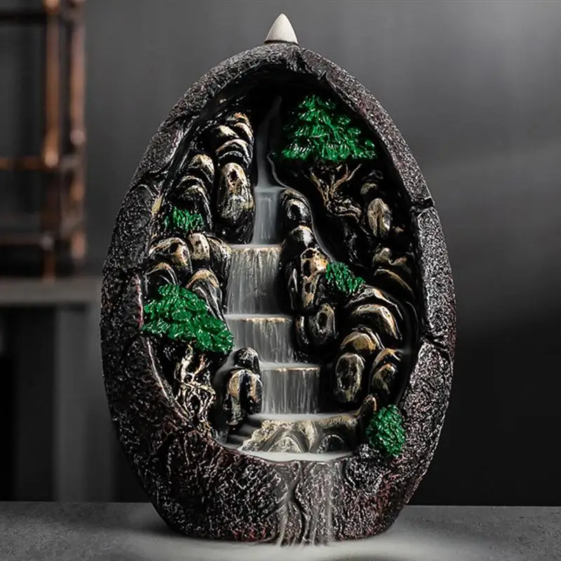 Resin Decorative Backflow Incense Container Resin Craft Incense Furnace Decor Miniatures Waterfall Smoke Incense Burner
Resin Decorative Backflow Incense Container Resin Craft Incense Furnace Decor Miniatures Waterfall Smoke Incense Burner