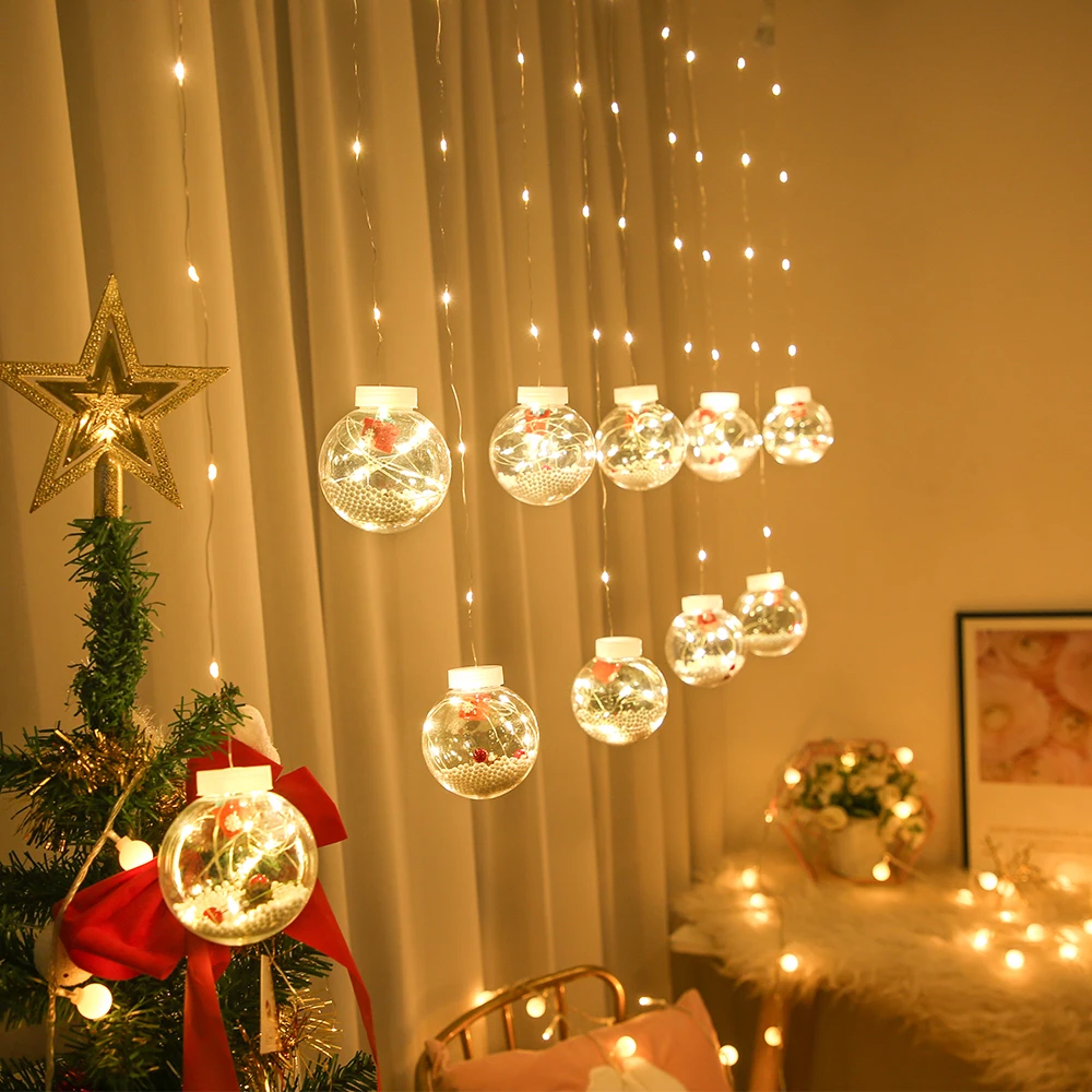 Christmas Wishing Ball Colorful /Warm Colors Winter Curtain Decoration Lights Girls New Year Gift Party LED Copper Chandeliers
Christmas Wishing Ball Colorful /Warm Colors Winter Curtain Decoration Lights Girls New Year Gift Party LED Copper Chandeliers