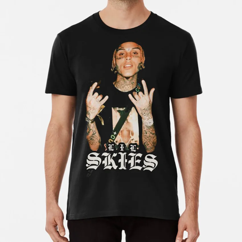 LIL SKIES футболка lil skies lilskiesofficial kimetrius foose rap rapper music r n b|Мужские футболки| |