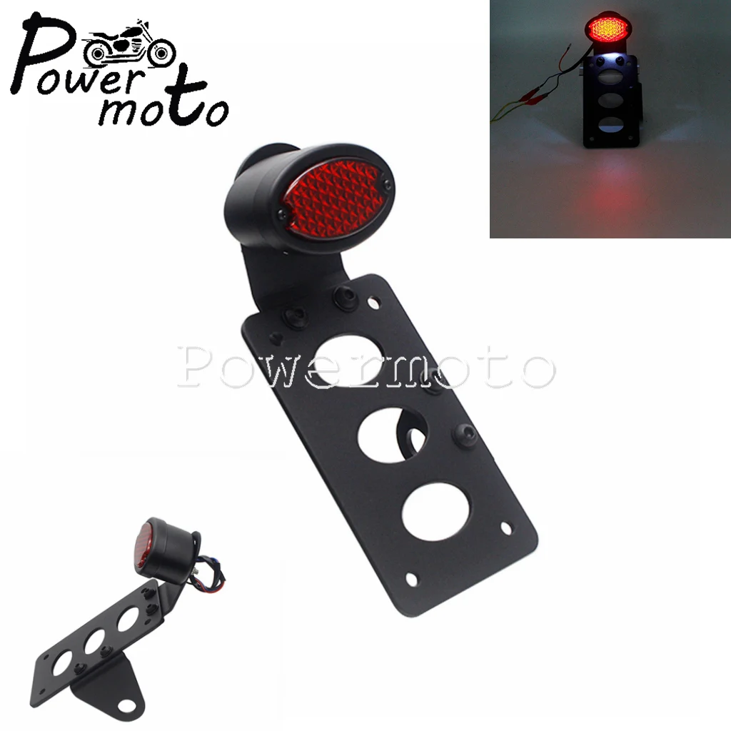 Motorcycle 12V LED Tail Light w/ License Number Plate Bracket For Harley Honda Kawasaki BMW Yamaha Suzuki Side Mount Taillight
Motorcycle 12V LED Tail Light w/ License Number Plate Bracket For Harley Honda Kawasaki BMW Yamaha Suzuki Side Mount Taillight