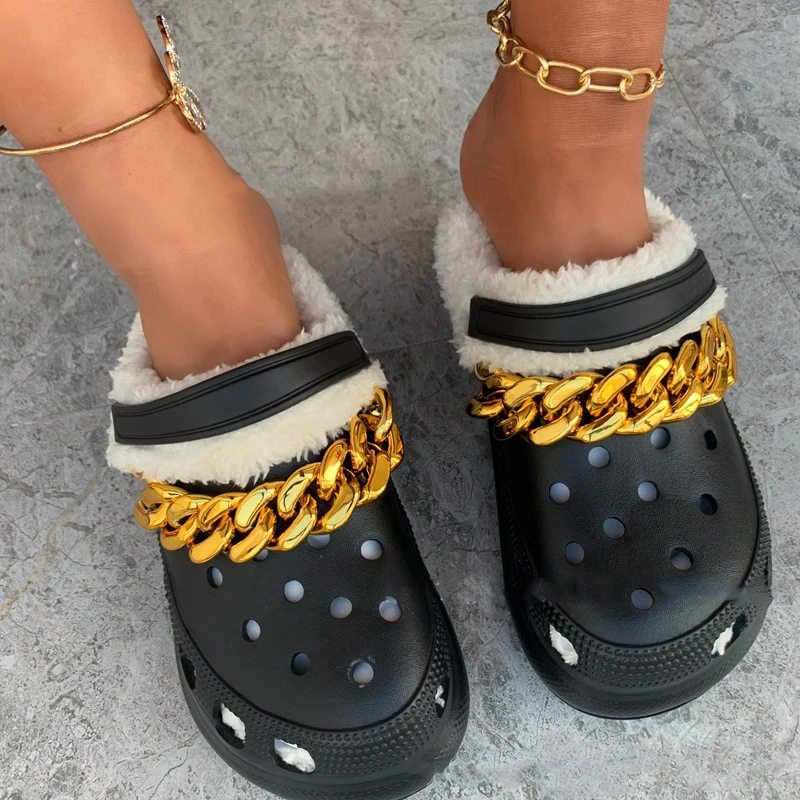 Winter Women Plush Clogs Platform Garden Shoes Furry Fur Hole Slippers Female High Heels Slip on Flats Slides Cotton Clogs Shoe
Winter Women Plush Clogs Platform Garden Shoes Furry Fur Hole Slippers Female High Heels Slip on Flats Slides Cotton Clogs Shoe