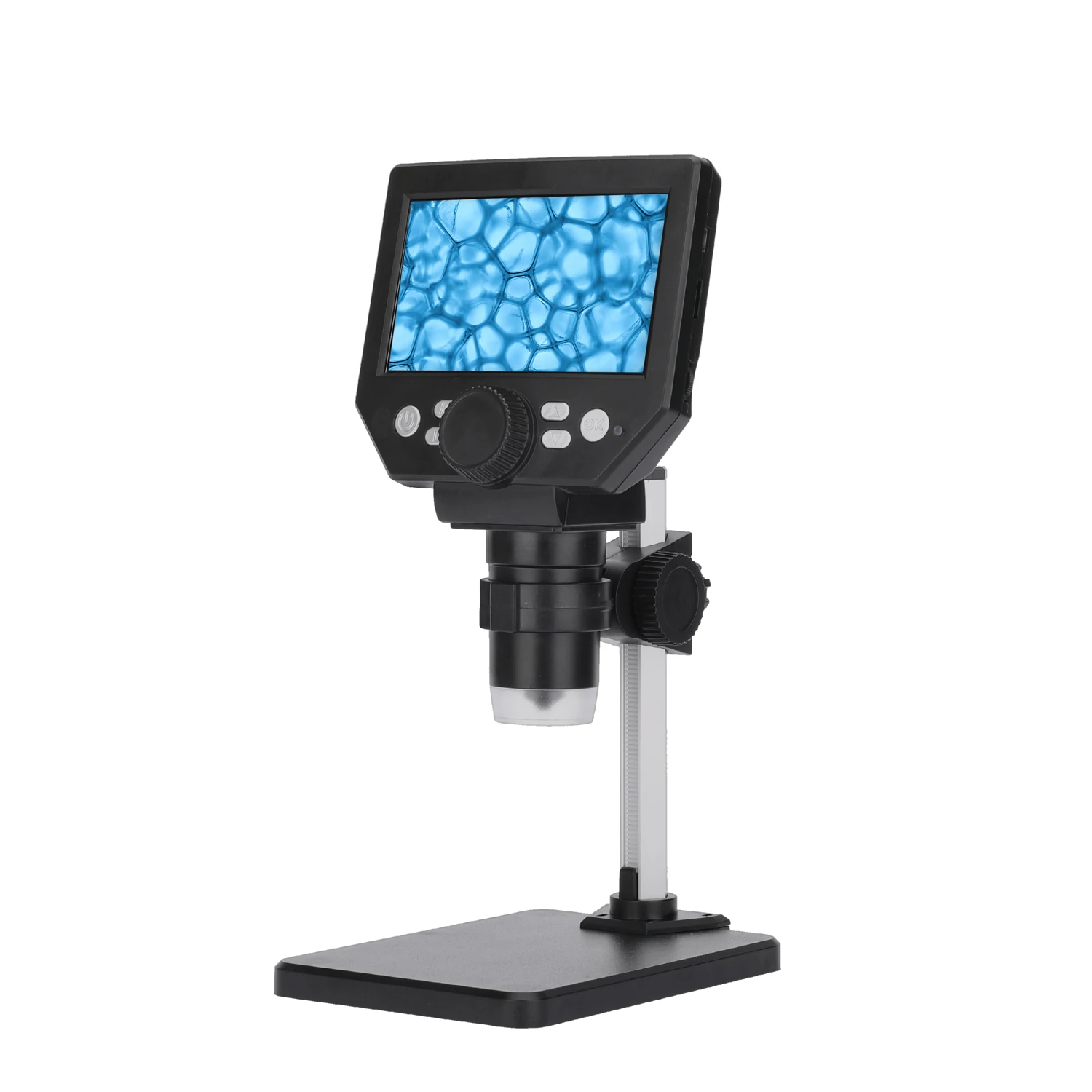 G1000 Digital Electron Microscope 4.3 Inch Large Base LCD Display 8MP 1-1000X Continuous Amplification Magnifier Microscope
G1000 Digital Electron Microscope 4.3 Inch Large Base LCD Display 8MP 1-1000X Continuous Amplification Magnifier Microscope