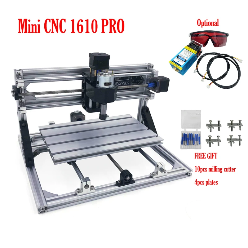 Настольный лазерный гравировальный станок Mini CNC 1610 PRO, 3 оси, фрезерный станок с управлением GRBL, 500 МВт, 10 Вт, 15 Вт
Настольный лазерный гравировальный станок Mini CNC 1610 PRO, 3 оси, фрезерный станок с управлением GRBL, 500 МВт, 10 Вт, 15 Вт