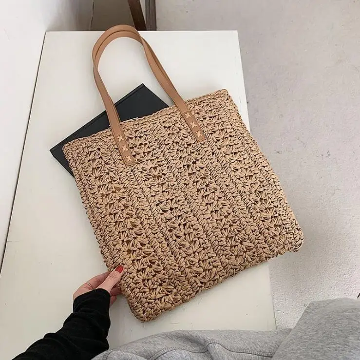 Women's Bag Straw Hollow Beach Shoulder Female Bags Fashion Summer Vacation Shopper Bags Hand-Woven Tote Temperament Handbags
Women's Bag Straw Hollow Beach Shoulder Female Bags Fashion Summer Vacation Shopper Bags Hand-Woven Tote Temperament Handbags