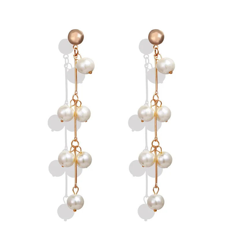 Fashion Women Long Earrings Imitation Pearl Charm Pendant Chain Tassel Earrings Pendientes Bridal Wedding Jewelry
Fashion Women Long Earrings Imitation Pearl Charm Pendant Chain Tassel Earrings Pendientes Bridal Wedding Jewelry