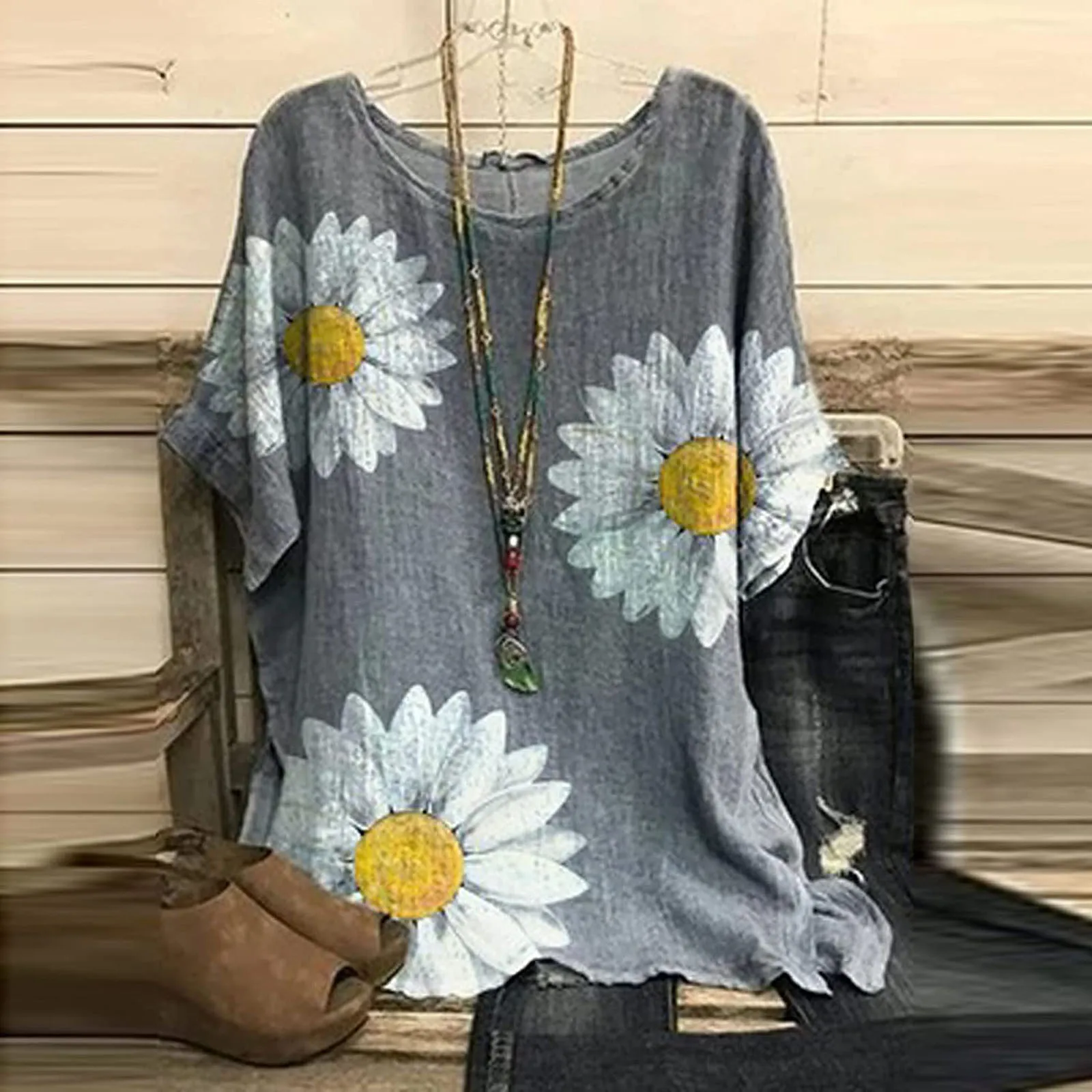 60 # Футболка женская одежда летняя Офисная Женская Туника большого размера Футболки Топы 2021 Повседневная рубашка с коротким рукавом с принт...
60 # Футболка женская одежда летняя Офисная Женская Туника большого размера Футболки Топы 2021 Повседневная рубашка с коротким рукавом с принт...