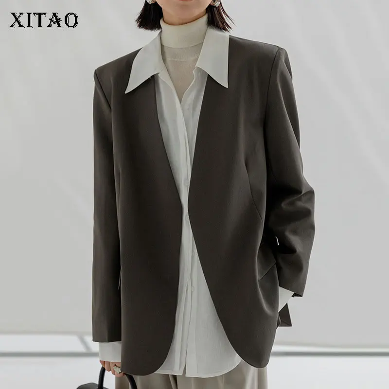 XITAO Solid Color Casual Blazers 2021 Autumn New Arrival Fashion Simplicity V-neck Temperament Loose All-match Women GWJ1389
XITAO Solid Color Casual Blazers 2021 Autumn New Arrival Fashion Simplicity V-neck Temperament Loose All-match Women GWJ1389