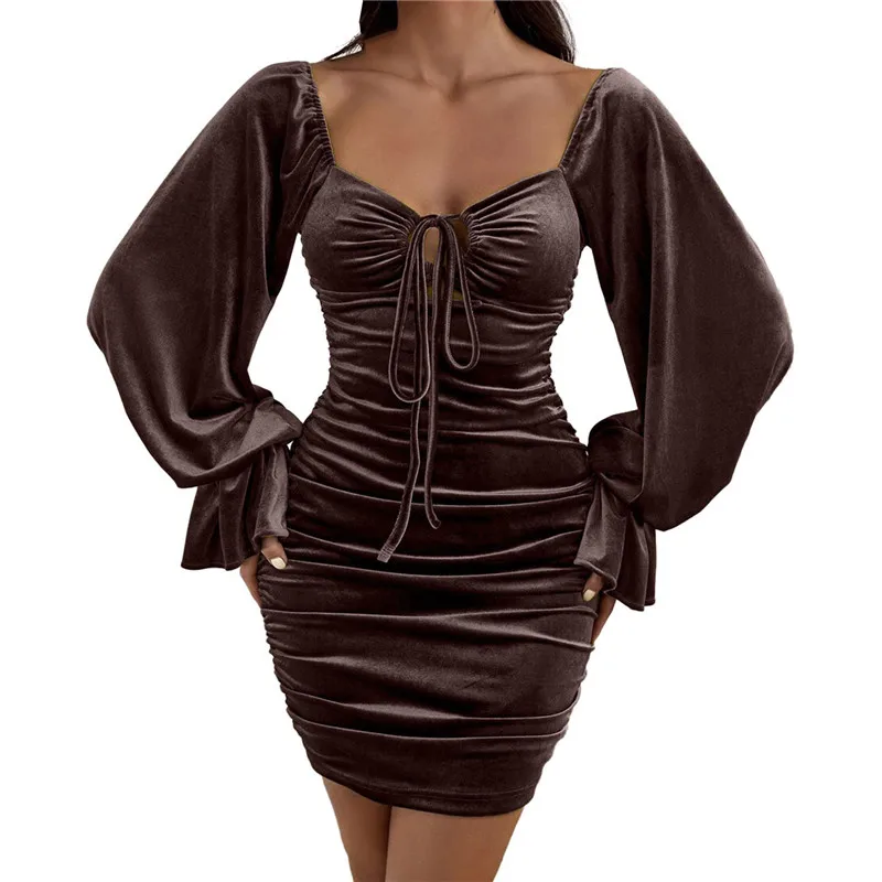 KEXU Flare Long Sleeve Ruched Stacked Bodycon Women Velvet Dress Sexy Party Night Clubwear Pencil Night Mini Dresses
KEXU Flare Long Sleeve Ruched Stacked Bodycon Women Velvet Dress Sexy Party Night Clubwear Pencil Night Mini Dresses