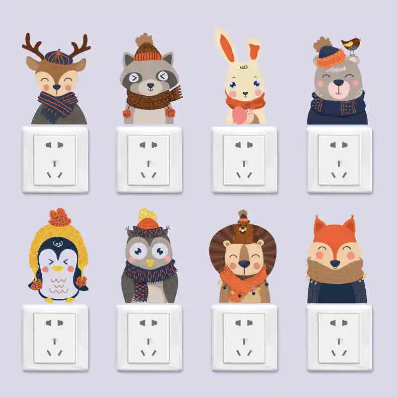 Cute Cartoon Animal Wall Sticker Switch Sticker Refrigerator Sticker Vinyl Kids Room Jungle Bedroom Nursery Art Decor
Cute Cartoon Animal Wall Sticker Switch Sticker Refrigerator Sticker Vinyl Kids Room Jungle Bedroom Nursery Art Decor