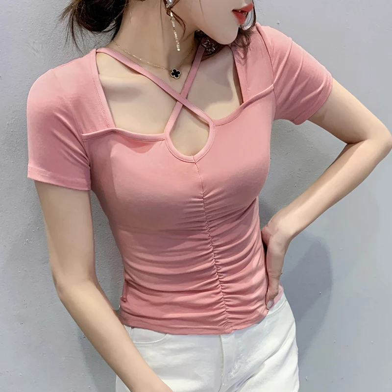 Sexy Women Hollow out Tshirt Summer Elegant Short Sleeve Slim Short sleeve Tops
Sexy Women Hollow out Tshirt Summer Elegant Short Sleeve Slim Short sleeve Tops