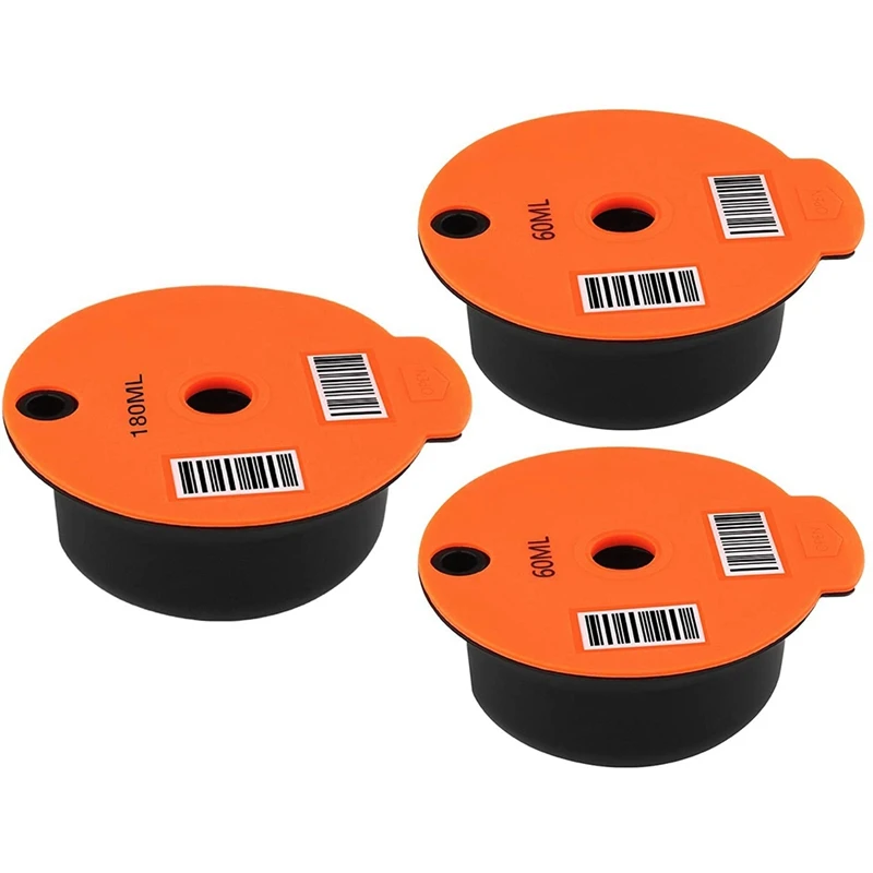 3 Pcs Reusable PP Coffee Capsule Pod With Slicone Lid For BO-SCH Tassimo Machine,Make Your Favorite Coffee,60Ml & 180Ml
3 Pcs Reusable PP Coffee Capsule Pod With Slicone Lid For BO-SCH Tassimo Machine,Make Your Favorite Coffee,60Ml & 180Ml