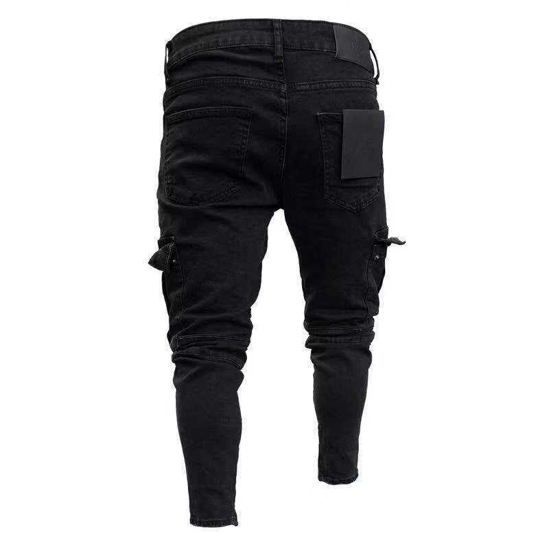 Men Biker Ripped Long Denim Trousers Skinny Jeans Pants Destroyed Stretchy-Black Pants
Men Biker Ripped Long Denim Trousers Skinny Jeans Pants Destroyed Stretchy-Black Pants